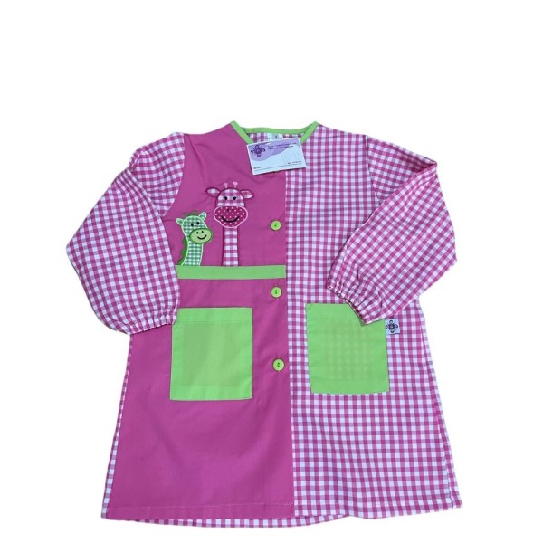 Delantal infantil con botón de jirafa