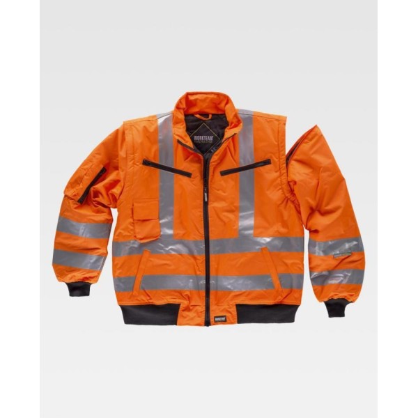 Parka piloto naranja