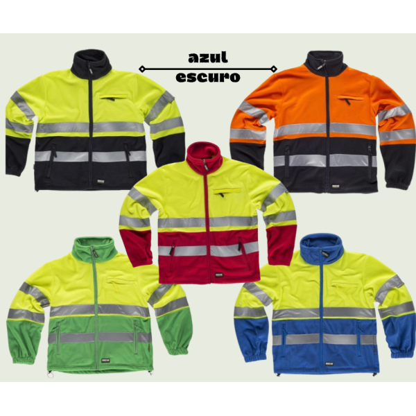 Chaqueta polar reflectante de colores