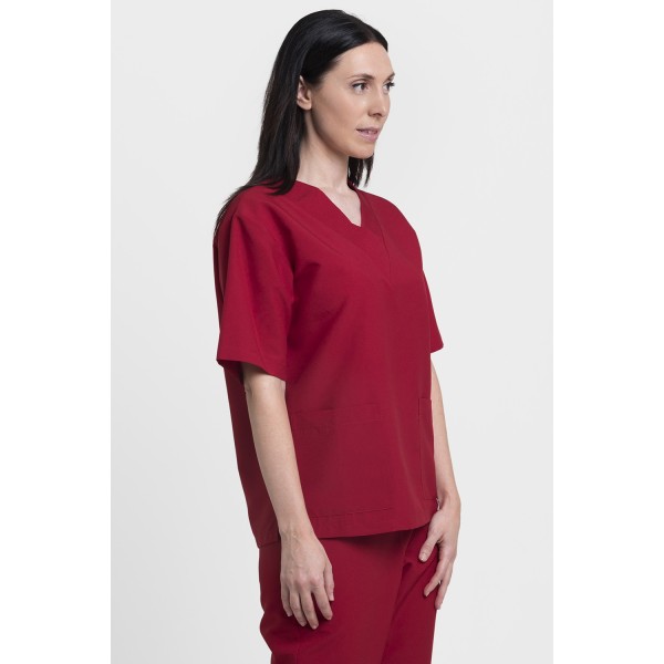 Tunique pyjama Surgical Bordeaux grenat
