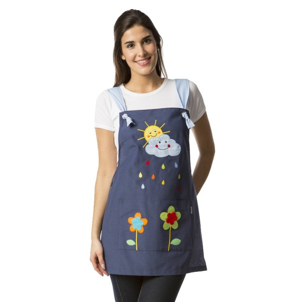 Bata de maestra "Sol y nubes"