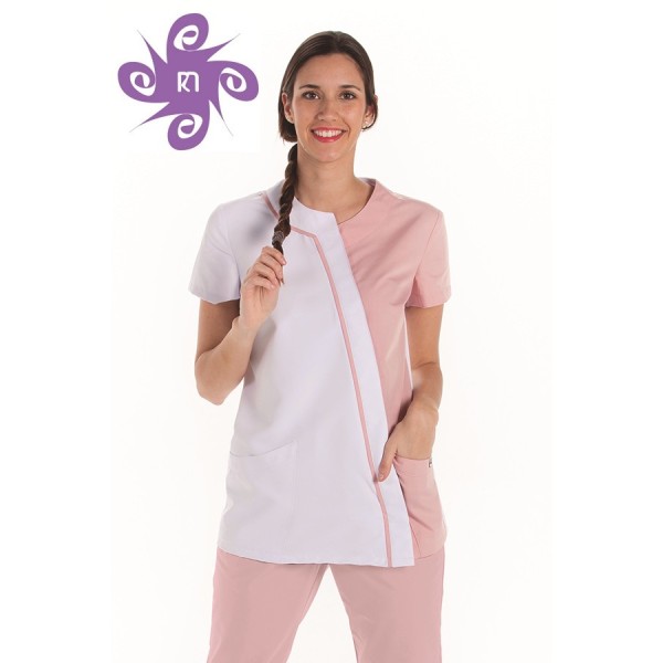Bata asimétrica rosa