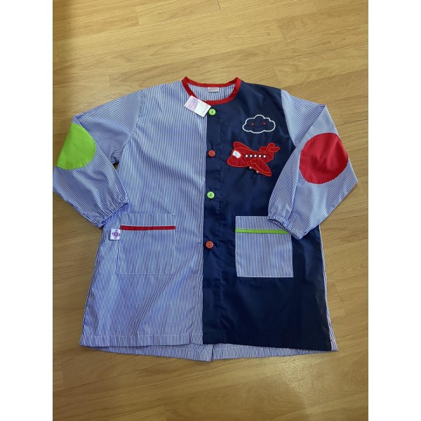 Delantal para niños "avión/raya"
