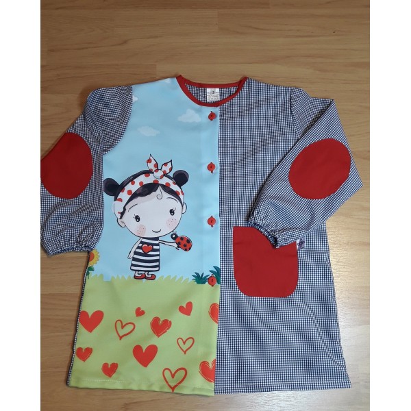 Delantal para niños "corazones"