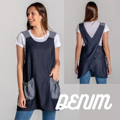 Avental cruzado Denim Avental cruzado Denim