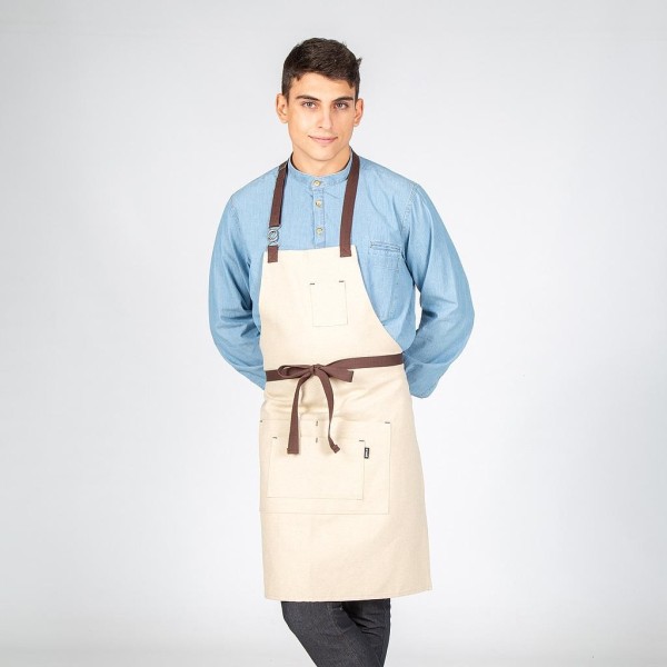 Delantal beige