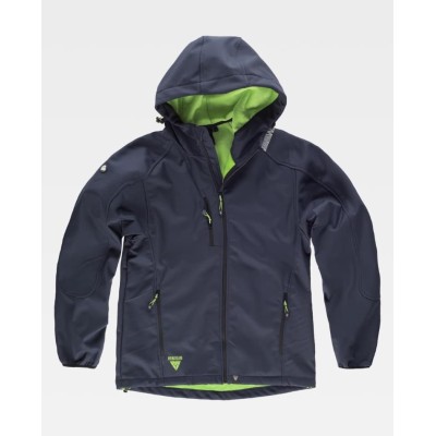 Casaco Workshell Azul Com Vivos Refletores Casaco Workshell Azul Com Vivos Refletores