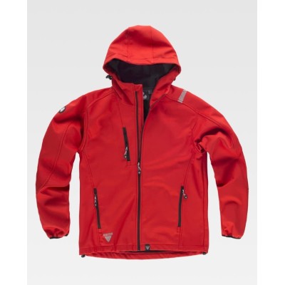 Casaco Workshell Vermelho Com Vivos Refletores Casaco Workshell Vermelho Com Vivos Refletores