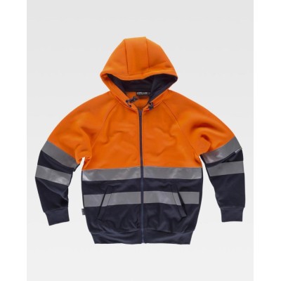 Sweatshirt casaco com fitas refletoras Sweatshirt casaco com fitas refletoras