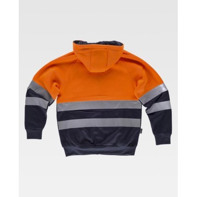 Sweatshirt casaco com fitas refletoras Sweatshirt casaco com fitas refletoras