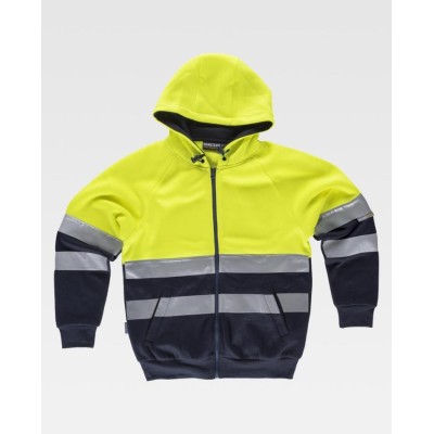 Sweatshirt casaco com fitas refletoras Sweatshirt casaco com fitas refletoras