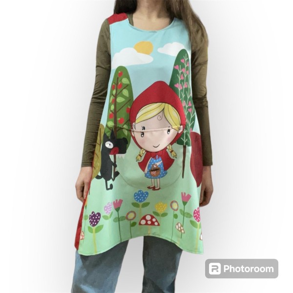 Tablier croisé du petit chaperon rouge