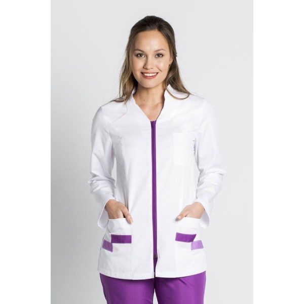 Tunica a maniche lunghe Lilla con zip