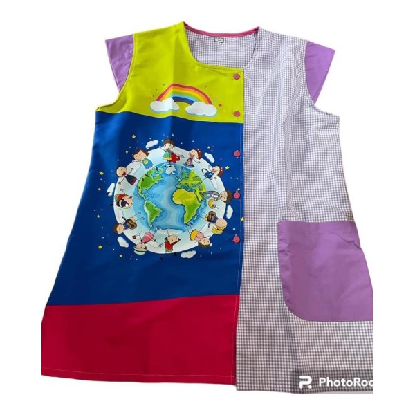 Blouse "monde" lilas