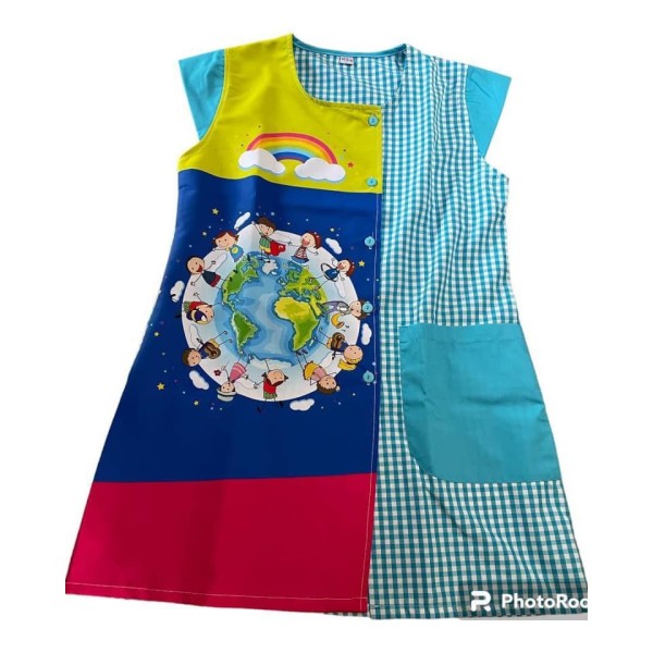 Blouse "monde" turquoise