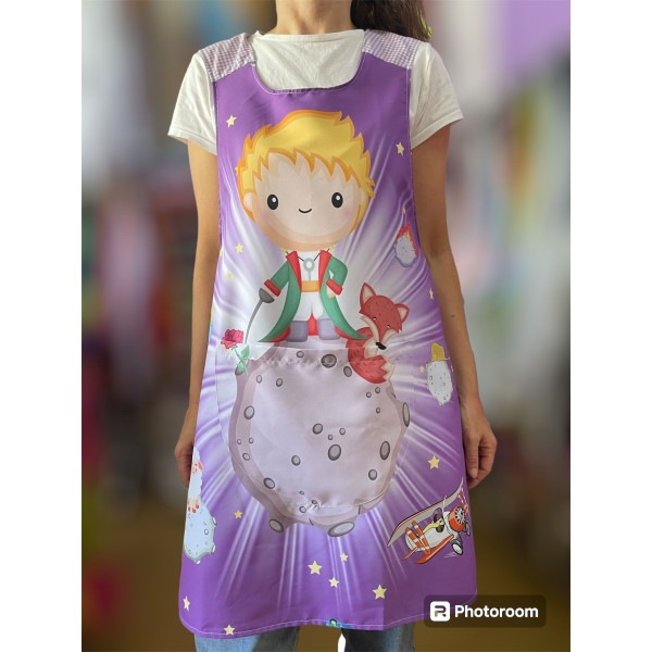 Delantal Cruzado Principito Violeta