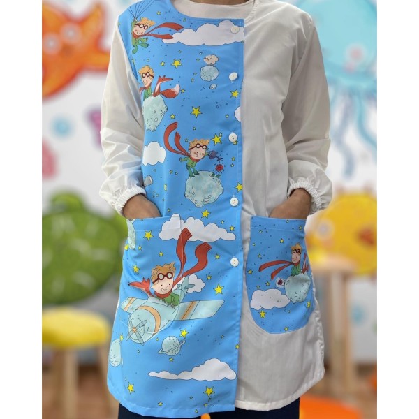 Bata Branca Principezinho 2 bolsos