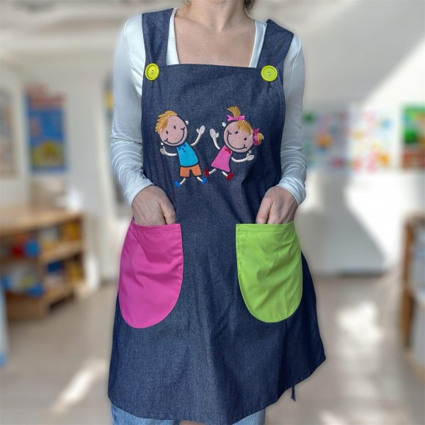 Estola Vaquera con tirantes  bordado niños