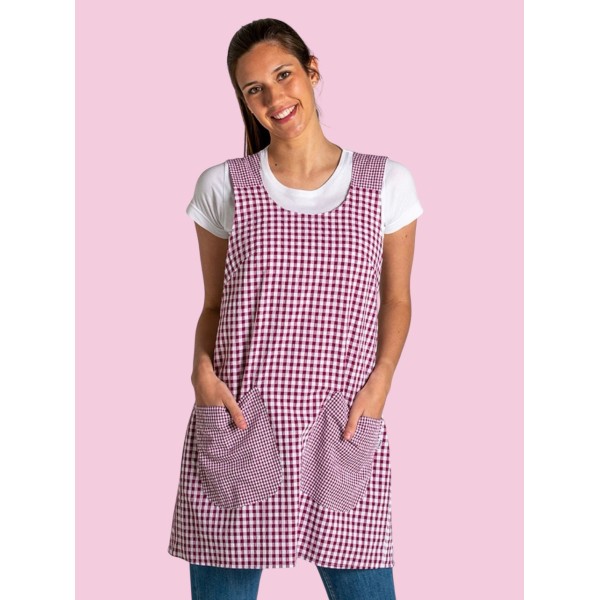 Crossed Apron burgundy