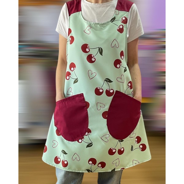 "Cherry" Crossed Apron