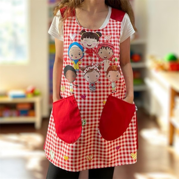 Best friends cross apron