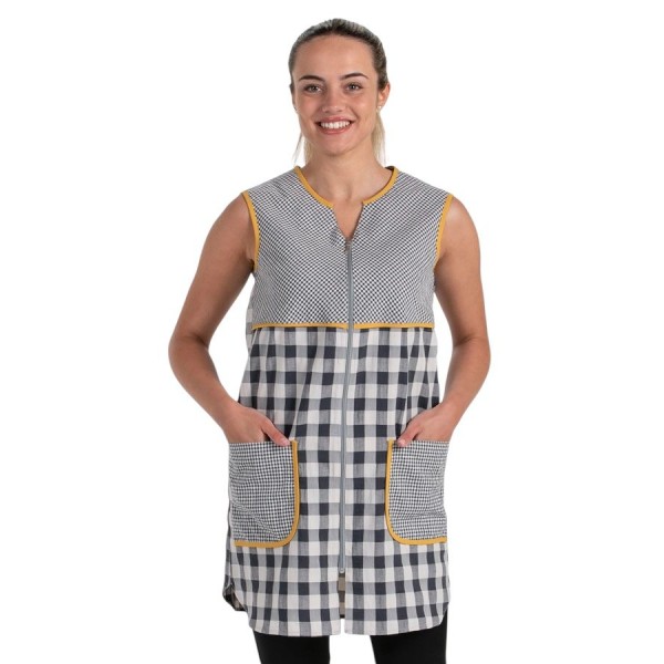 Abito grigio con zip