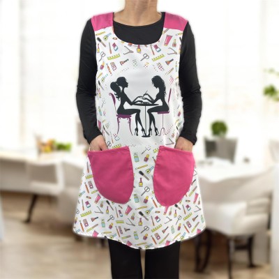 Cross-Back Apron "manicurist"