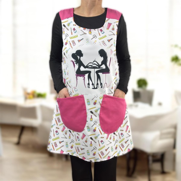 Cross-Back Apron "manicurist"