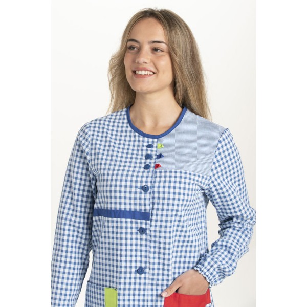Blue teacher's smock
