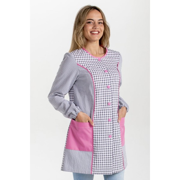 Grey checkered Smock