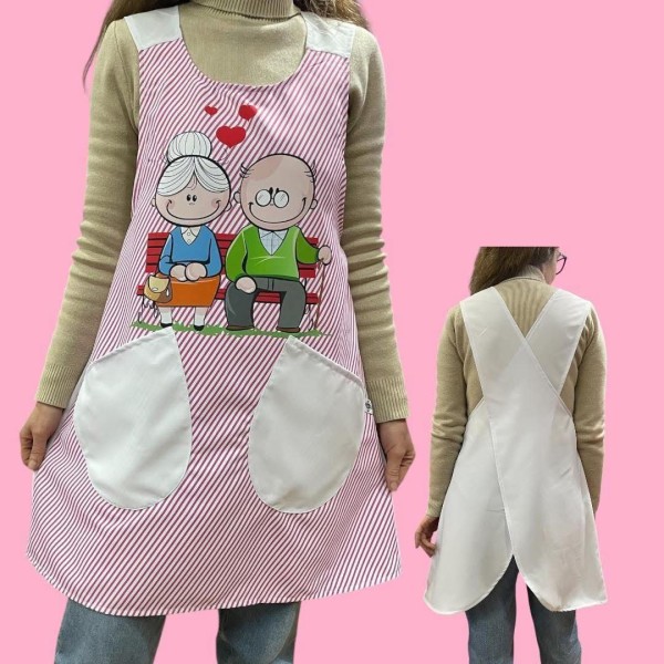 "Elderly" cross apron