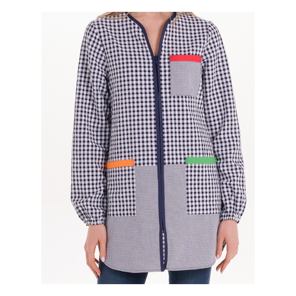 Navy blue Smock with zipper