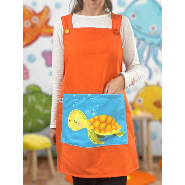 Estola con lazos "tortuga" naranja