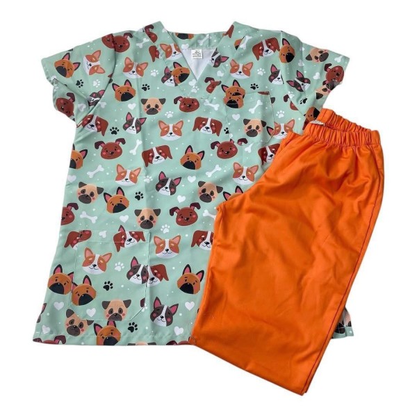 Aqua green veterinary tunic