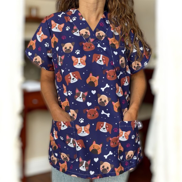 Dark blue veterinary tunic