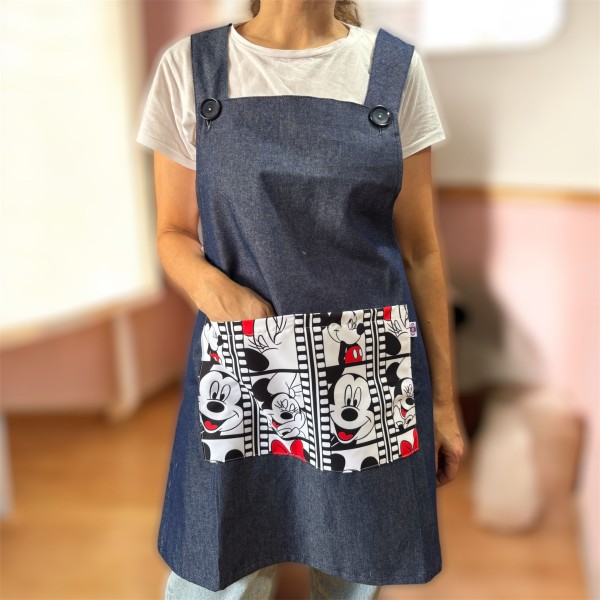 Estola con lacci in denim ""Minnie" pellicola