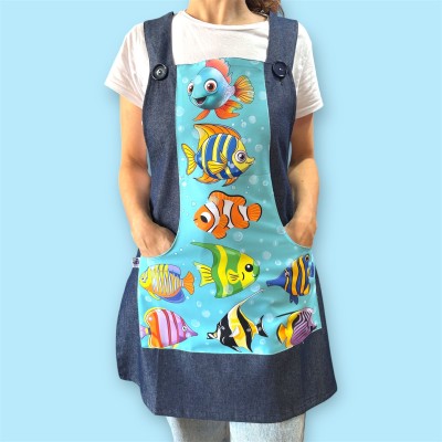 Estola à lacets en jean "Aquário" | RM Fardas e Uniformes