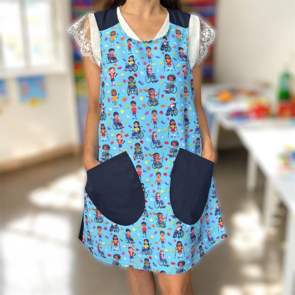 "Inclusion" Cross apron