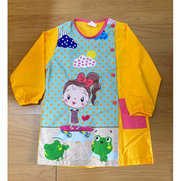 Delantal infantil "Niña y Skate"