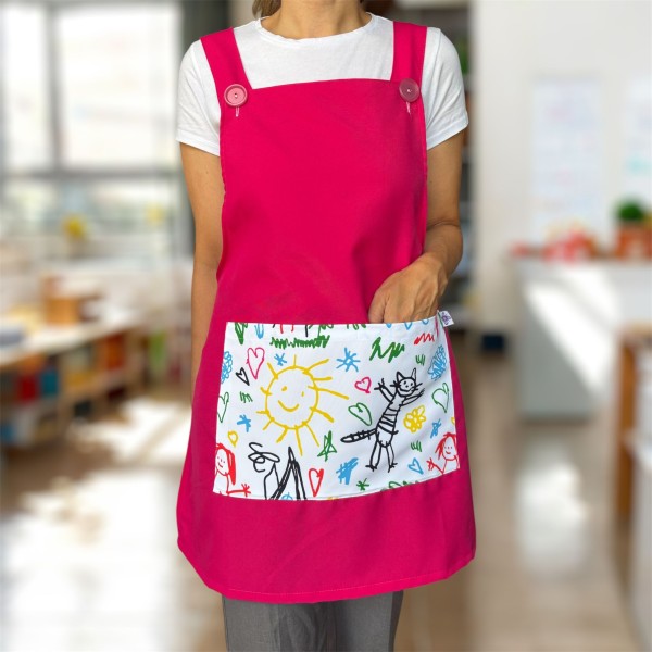 Estola mit Bändern "Kritzeleien” rosa