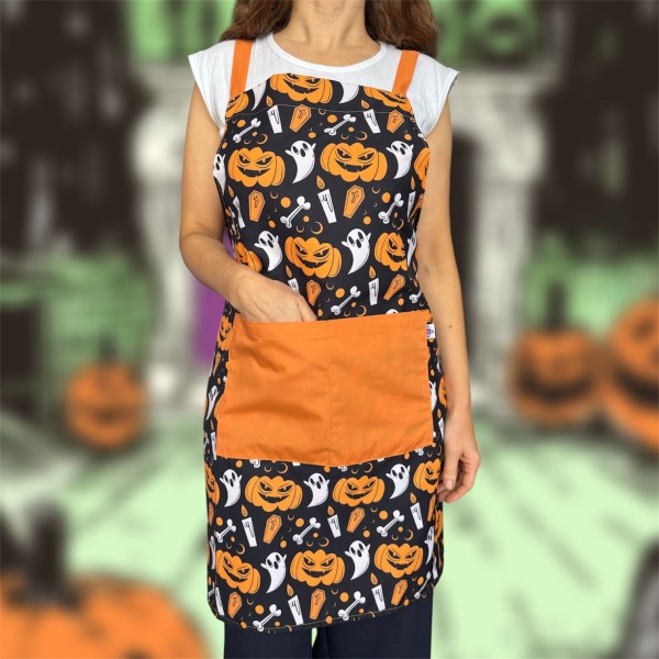 Avental "Abóbora Encantada" Halloween