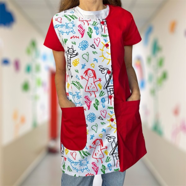 “Scribbles” Smock