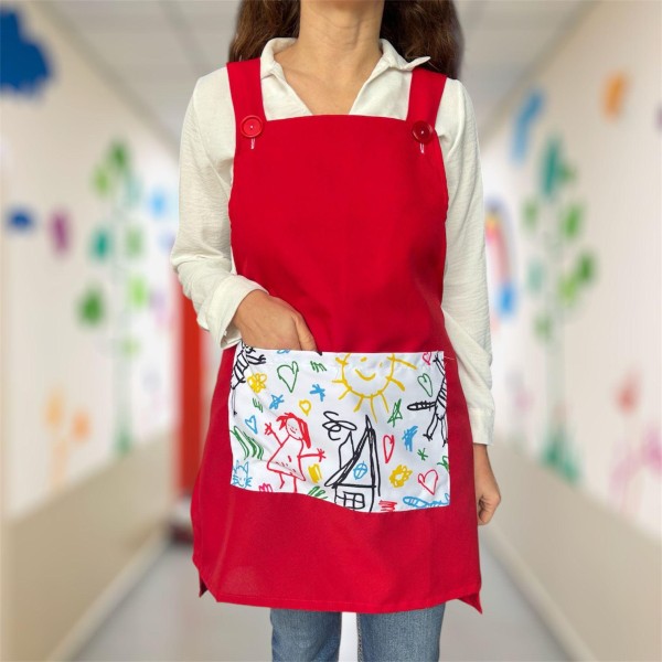 Estola con lacci “Scarabocchi” Rosso