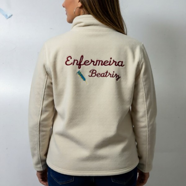 Chaqueta polar bordada de enfermera N