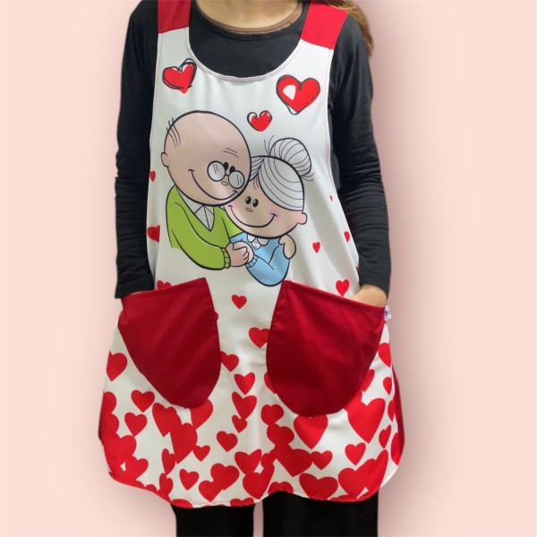Cross-over apron Valentine's Day