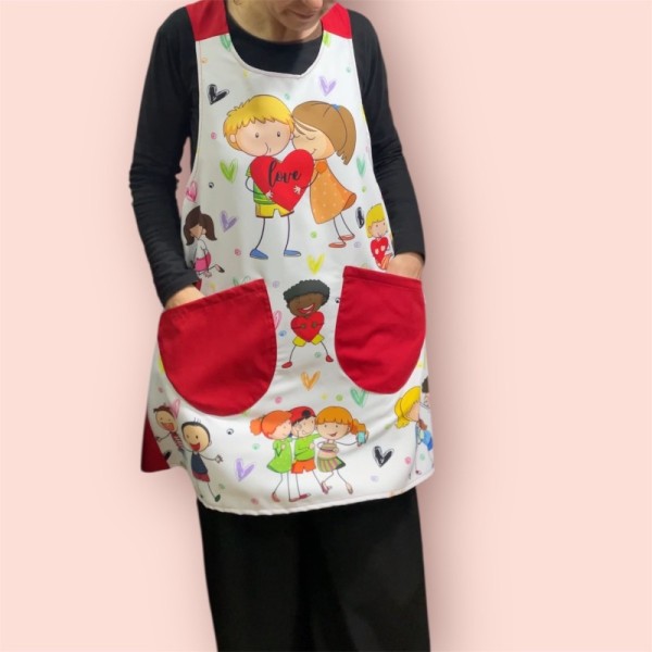 Tablier Croisé "Amoureux"