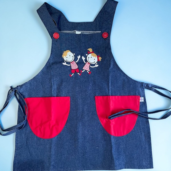 Estola aus Denim mit Bändern "Schüler"