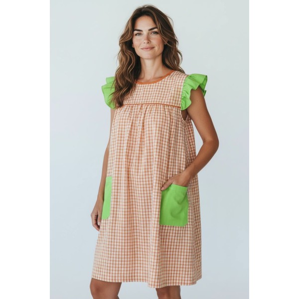 Bata Xadrez Laranja e Verde