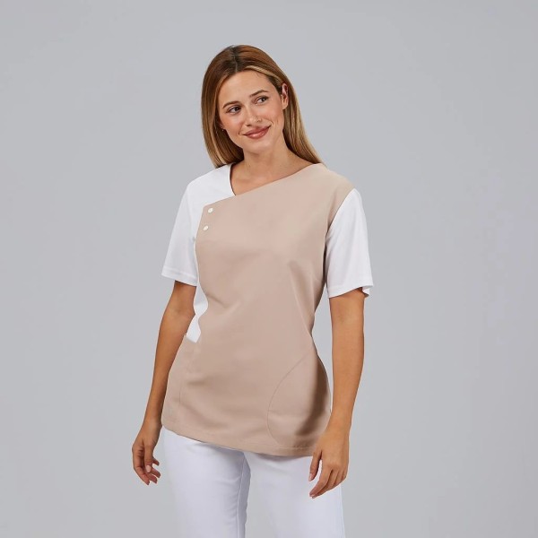 Tunica Beige e Bianca "CARLOTA"